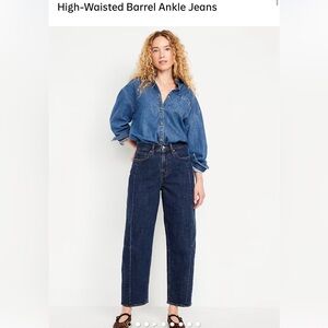 Old Navy - Women's High-Waisted Barrel Ankle Jeans